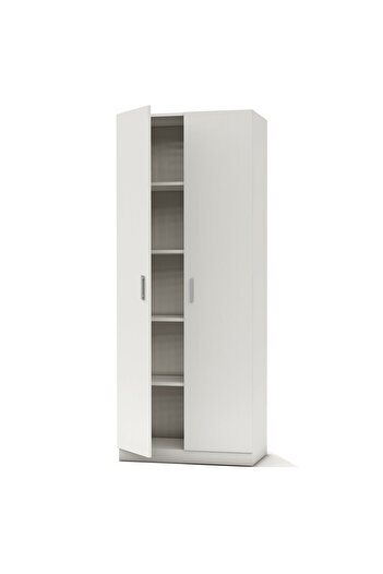 Mahmayi 2 Door Full Height Cabinet, Modern Storage Solution With 4 Shelves