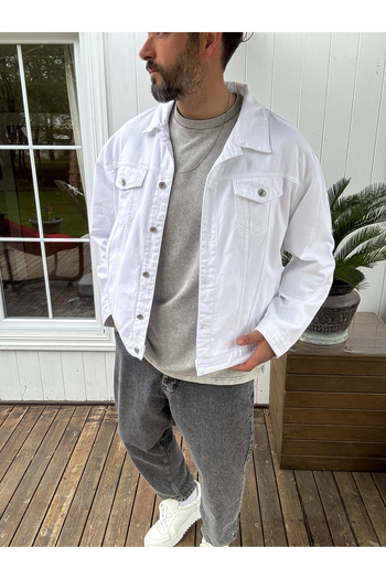 BYBASICMAN White Buttoned Jacket Ke-613/617-6/615