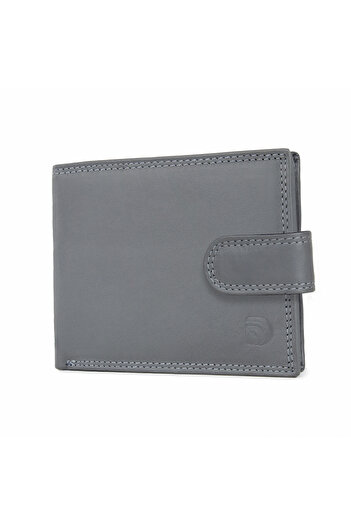 delis Men's Wallet, Dima Pt1180, Genuine Leather, Gray