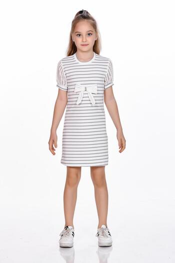 Kamex Striped Bow Detailed Summer Dress