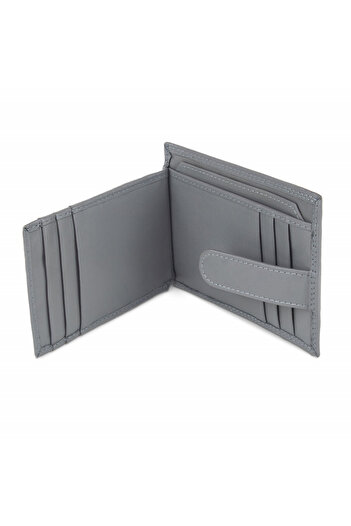 delis Port Card Unisex , Cezar Pt1193, Piele Naturala, Gri