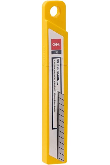 Deli E2012 Cutter Blade|10pcs Snap-Off Blades|SK5|80mmx9mmx.4mm