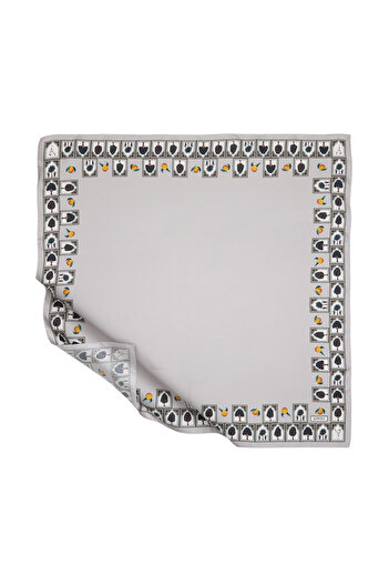 ipekevi Silver El-Hamra Palace Tivil Silk Scarf