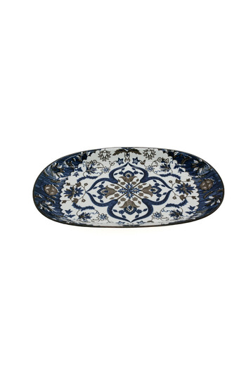 AKDC -Ceramic Oval Plate 24X15Cm 075915