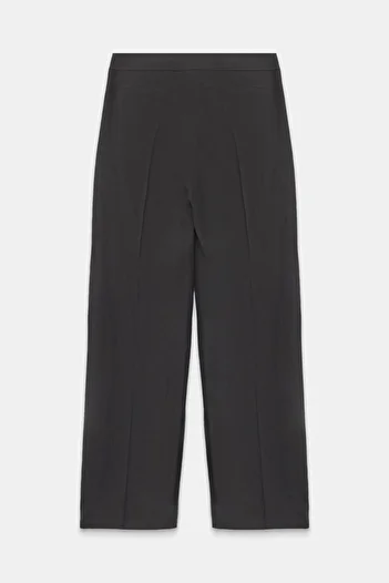 Setre Bitter-Brown Relaxed Fit Linen Trousers with Waistband Detail