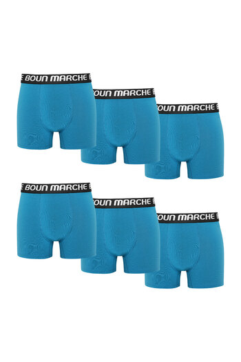 BOUN MARCHE Ανδρικό Boxer Lycra Premium Κουτί 6 τεμαχίων GLORIA