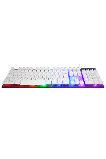 Everest Klavye Mouse Set Oyuncu Gökkuşağı Aydınlatmalı KM-198 Luminax Beyaz