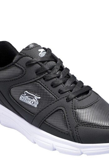 Slazenger Günlük Bağcıklı Unisex Sneaker Siyah Beyaz Koşu Ayakkabısı