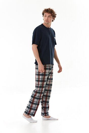 Fulla Moda Ekose Desenli Pijama Takımı