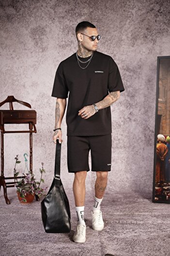 king brich Printed Oversize Unisex Shorts Set