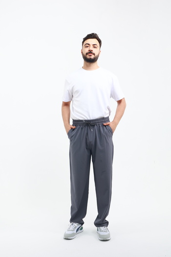 OXVİN Cushy Cool Men's Oversize Loose Cut Parachute Pants, Gabardine Wide Loose Leg Baggy Pants