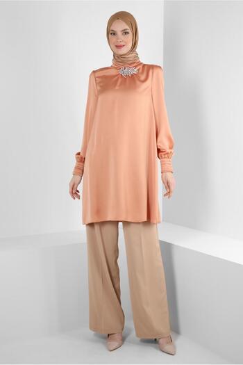 Alvina ACCESSORY DETAILED SATIN TUNIC 43523