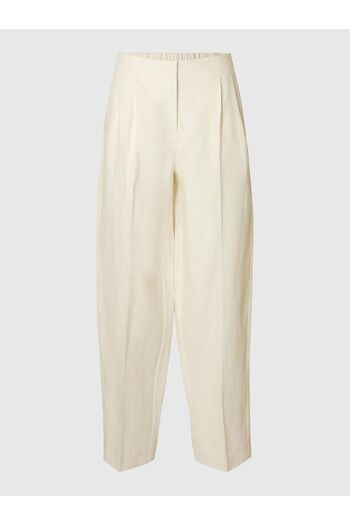 Selected Femme Barrel Fit Hosen 100% Leinen