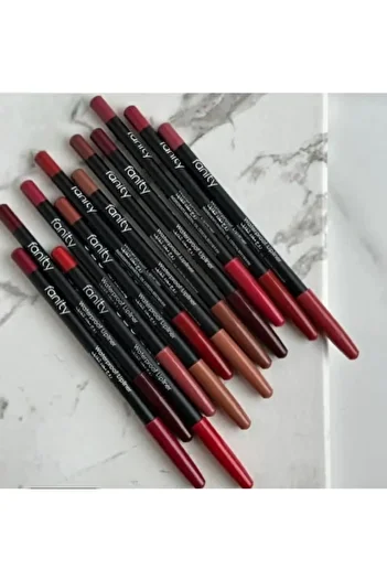 fanity 12-Piece Waterproof Lip Liner Set Multicolor Distinctive