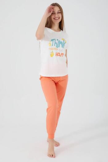 ROLY POLY Be Happy Half Sleeve Elastic Leg Pajama Set'Mother Daughter Can Be Combined'