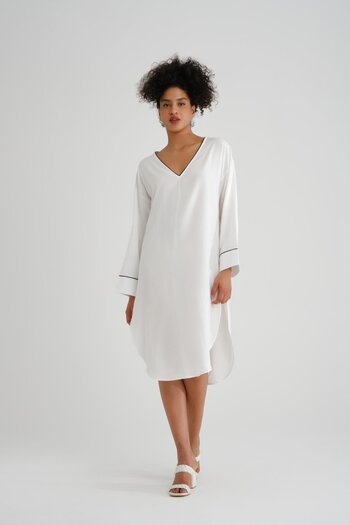Store Long sleeve v neck midi kaftan - ideal for beach wear