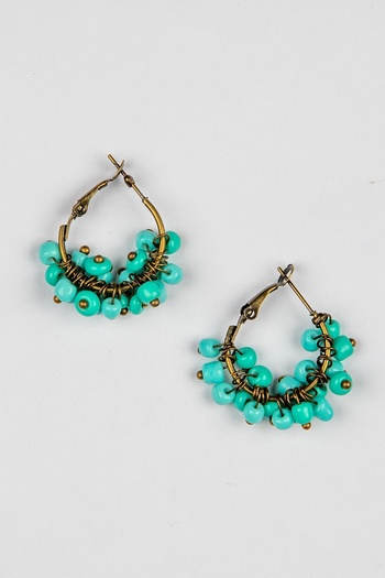 Lila Rosa Ethnic Authentic Turquoise Earrings