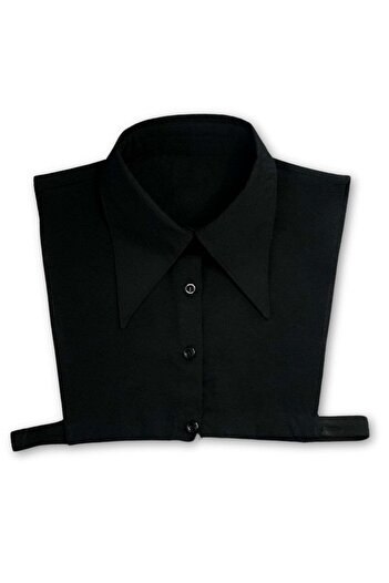 mirach Textile Black women's shirt with pointed collar - Comfortable fit - Soft fabric blend L-XL