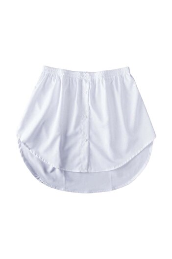 mirach Mirach Textile Women's White Shirt Skirt Extender - Layered Shirt Effect - Weicher Stoff