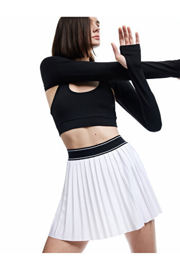 Koton Pleated Mini Short Skirt with Elastic Waist