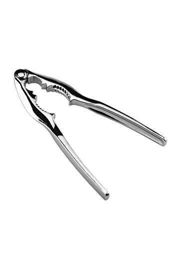 EKKONG manual nut cracker, zinc alloy, silver, 15 x 3 cm