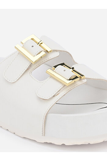 Fresh Feet By Styli Buckle Detail Michelle Orthopedic Sandals