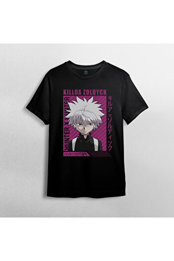 Pixxa Kilua Hunter X Hunter Unisex 100% бавовняна футболка з круглим вирізом, модель 2