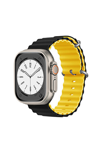 Generic Ocean Strap Compatible with Apple Watch Ultra 2 Strap 44/45/46/49 mm Soft Silicone Strap