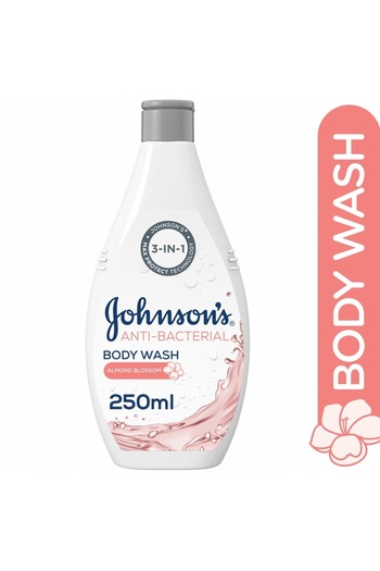 Johnson & Johnson Johnson's Anti-Bacterial Body Wash Almond Blossom 250 ml Germ Protection with Floral Freshness