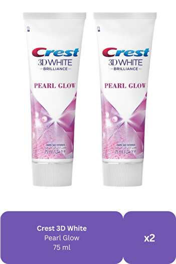 CREST 3D White Brilliance Pearl Glow toothpaste 75ml x2