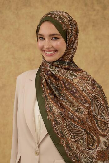 İpekhan İpekhan Soft Shawl Green Cream 3052-19
