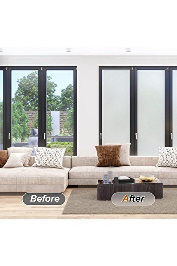 CreateFol GERÇEK Cam Kumlama Folyosu Cam Balkon Duşakabin Kendinden Yapışkanlı 68x100