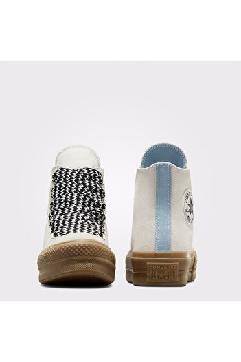 Converse Chuck Taylor All Star Lift Kadın Krem Süet Platform Sneaker