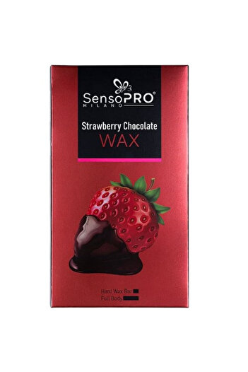 SensoPRO Milano Elastický depilační vosk, SensoPro, vosk čokoláda, jahoda, 400 g