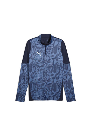 Puma Teamcup Training 1/4 Zip Top Чоловічий футбольний тренувальний светр з довгими рукавами 65916406 Синій