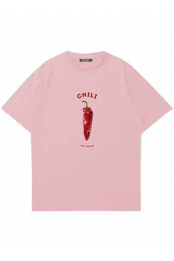 Mad&Calf Μπλουζάκι Unisex Chili Printed Crew Neck Oversize