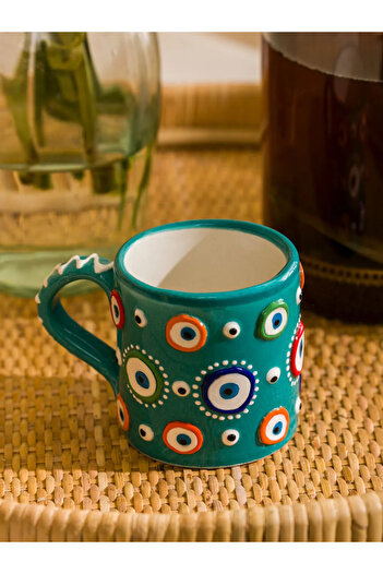 LC Waikiki Lcw Home Mixed Evil Eye Bead Printed Ceramic Mug 200 ml