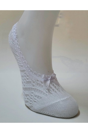 ALYA Women's Mesh Lace 3-Piece Cotton Invisible Ballerina Socks
