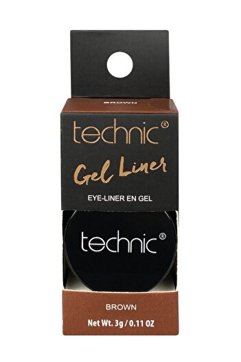 TECHNIC Gel Eyeliner, Technic, Gel Pot Liner Eyeliner, Brown, 3 g