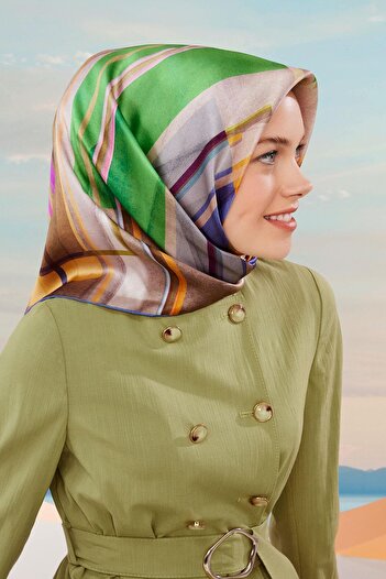 Armine Silk Scarf 9147D (Sura Scarf) - 37