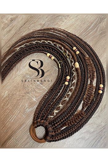 Selin Bengi Rasta Mix African Braid Πόρπη 15 Πακέτο - Καφέ