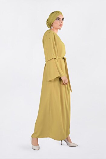 Alvina Wide Sleeve Beaded Sling Dress 4310