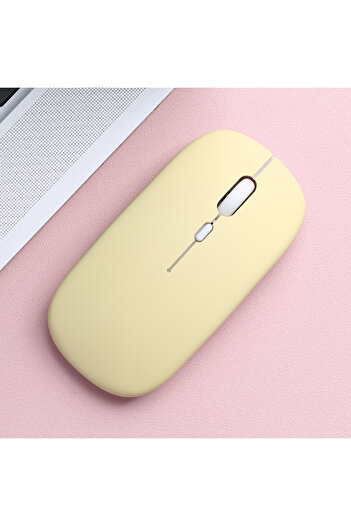 Choice Matte-Yellow Wireless Bluetooth-compatible Mouse Portable Ergonomic Computer Mice For Laptop iPad Ta