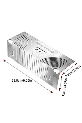 Choice Silver Stainless Steel Angle Arc Marking Tool Metal Fabrication Pipe Saddle Cutting Guide All In 1 M
