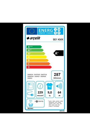 Arçelik 901 KMX 9 kg Çamaşır Kurutma Makinesi