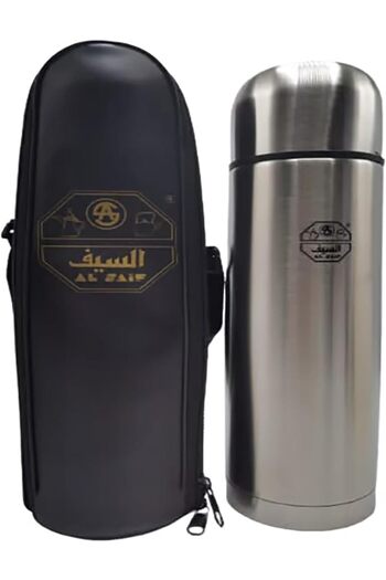 ALSAIF Mug For Coffee And Tea Steel In Stainless Steel / Leak-proof And Keeps Drinks Hot 1 Liter