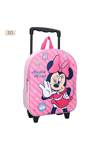 Minnie Mouse Multicolored 3D trolley, one compartment, 32x26x11 cm, adjustable straps, Fashion Besties Minnie Mouse