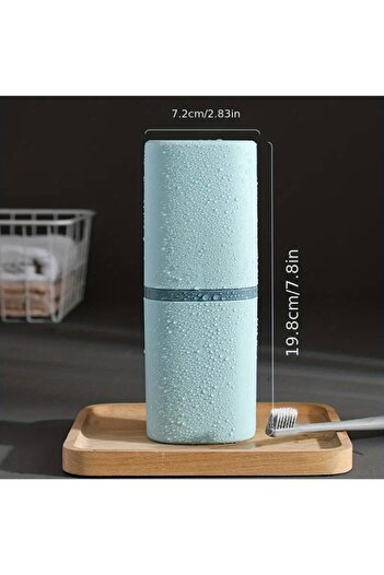 choice2 Sky Blue Portable Travel Mouthwash Cup Scandinavian Style Simple Toothbrush Set Storage Box Large Ca