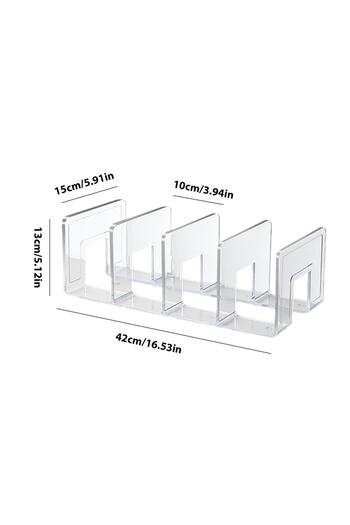 Choice 42cm Handbag storage rack Organizer 4 Slots Transparent Closet Purse Storage rack Acrylic wardrobe B