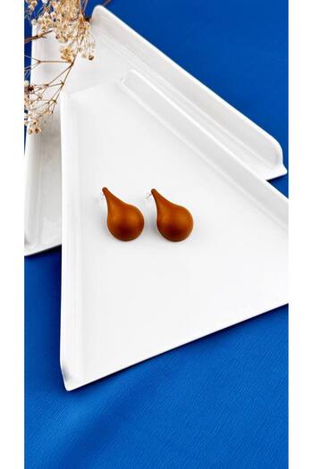 TRENDTAKI Tear Drop Earrings White Vintage 0228